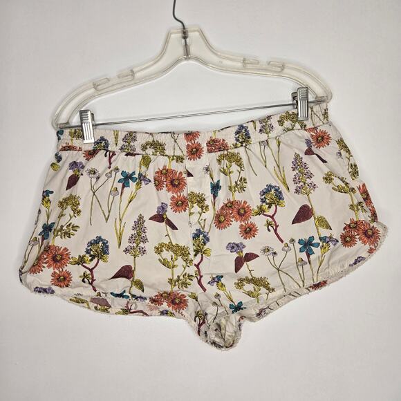 Anthropologie Dolphin Boxer Shorts Botanical Floral Elastic Waist Women Medium - Picture 3 of 12